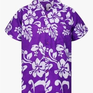 Purple Floral Men's Shirt